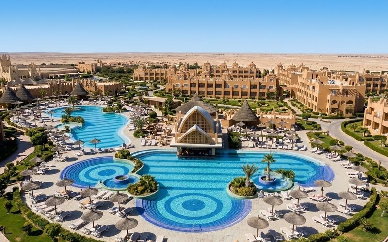 Riu Funana all-inclusive resort on Sal, Cape Verde, with its large pool area and sun loungers