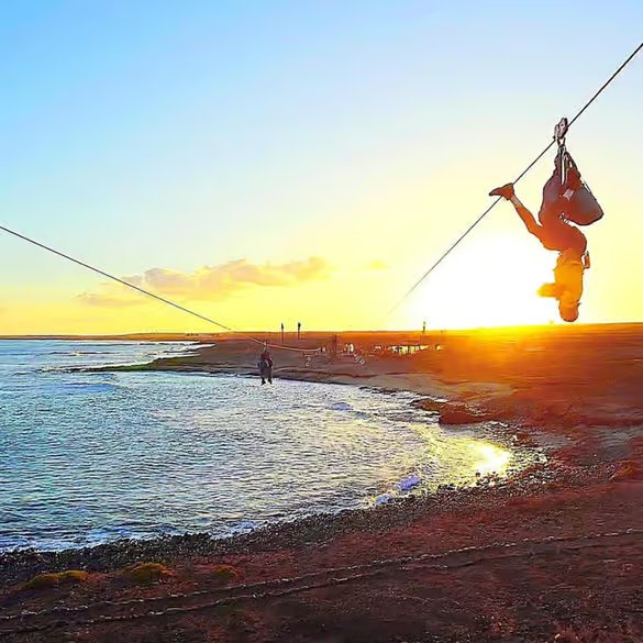 Zipline over the coast at Santa Maria